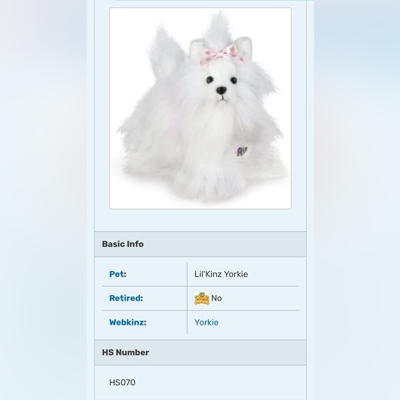 Webkinz- Lil kinz- Yorkie- No code- HS070 - Picture 2 of 14